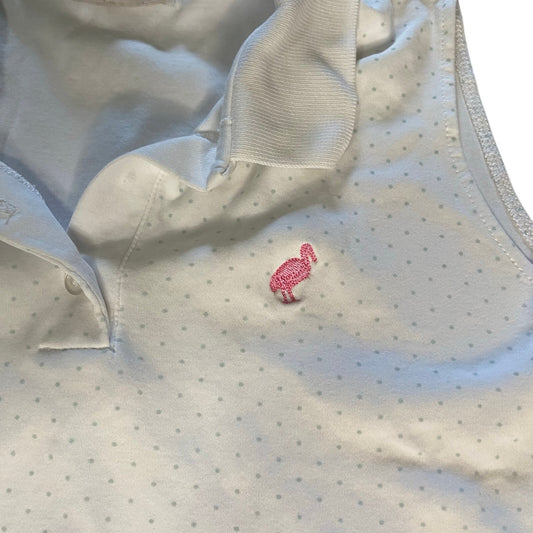 The Beaufort Bonnet Company white polka dot polo tank SIZE 10