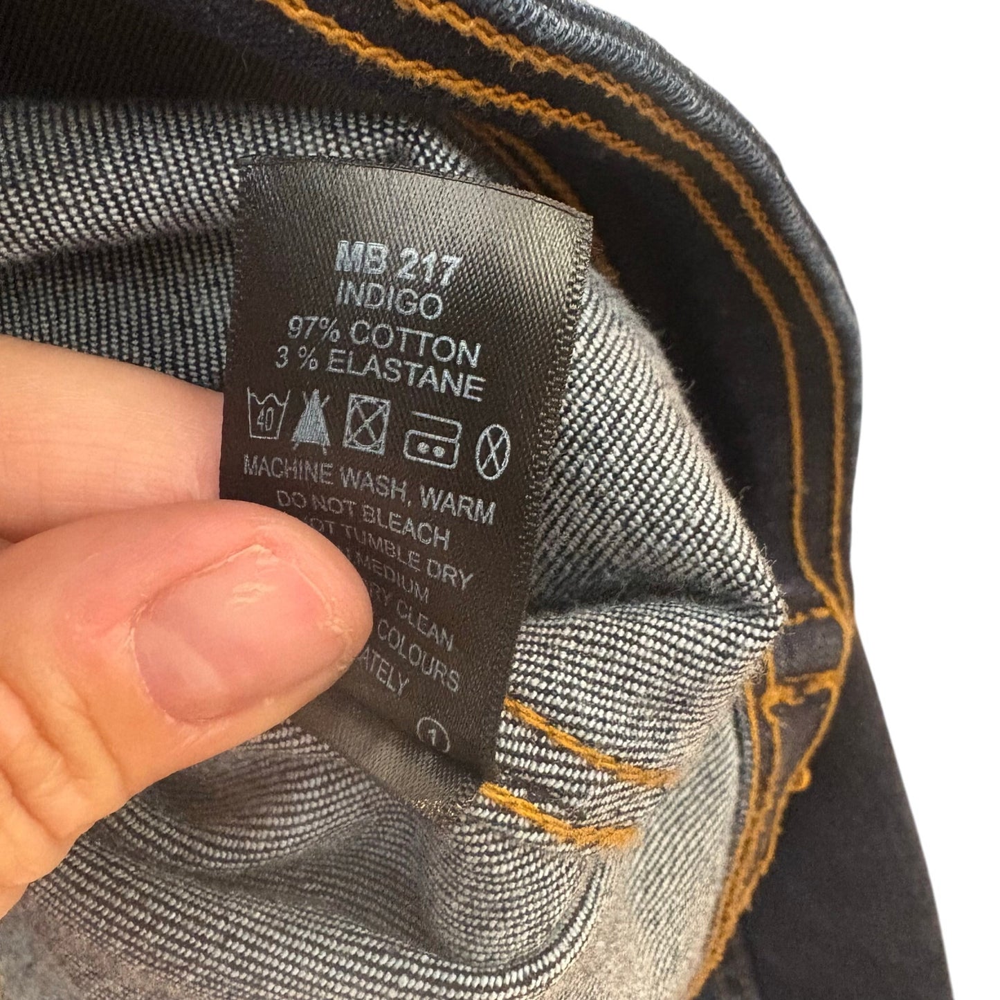 labelBe dark wash denim jean womens cropped jacket SIZE 14