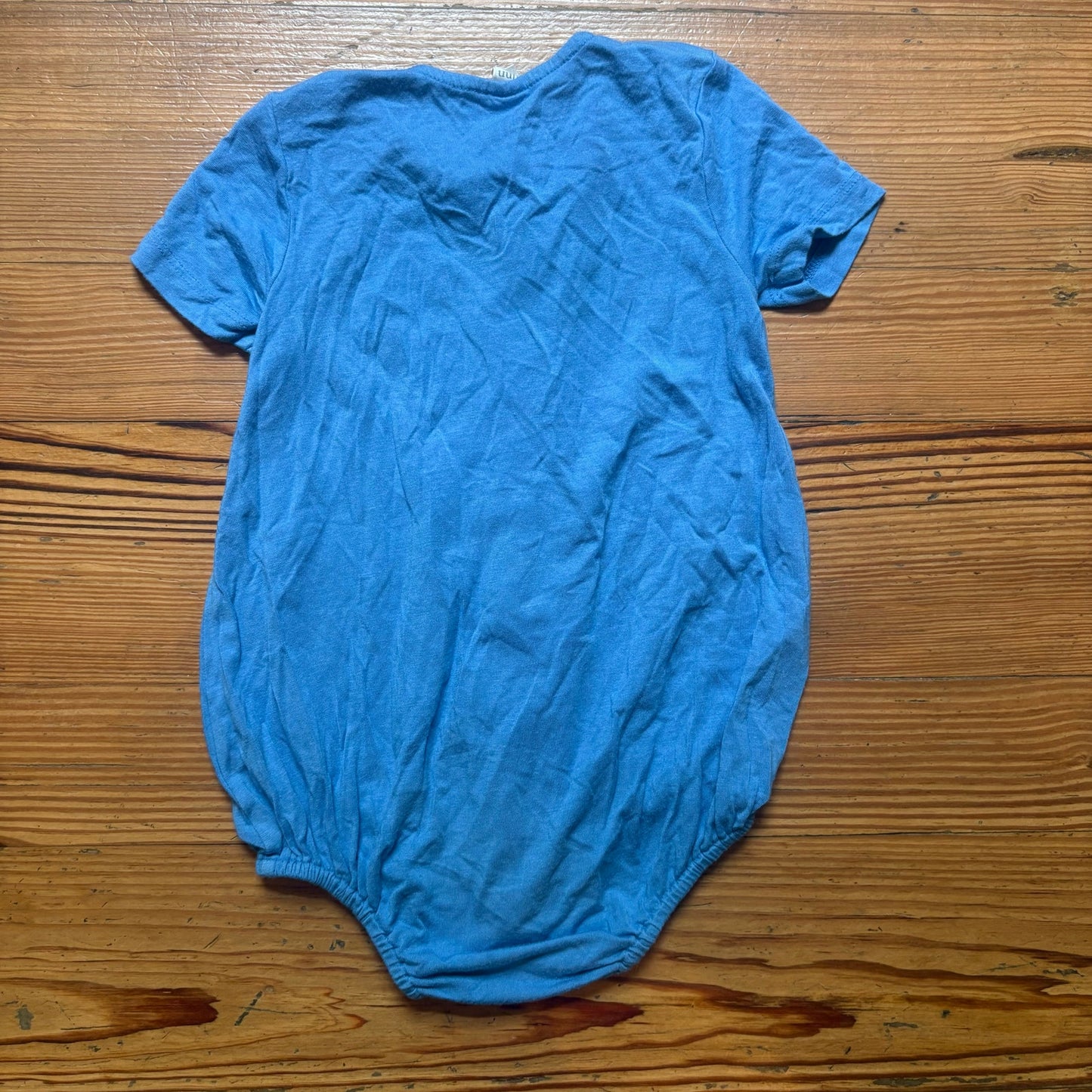 Kate Quinn modal blue short sleeve button up bodysuit SIZE 2T