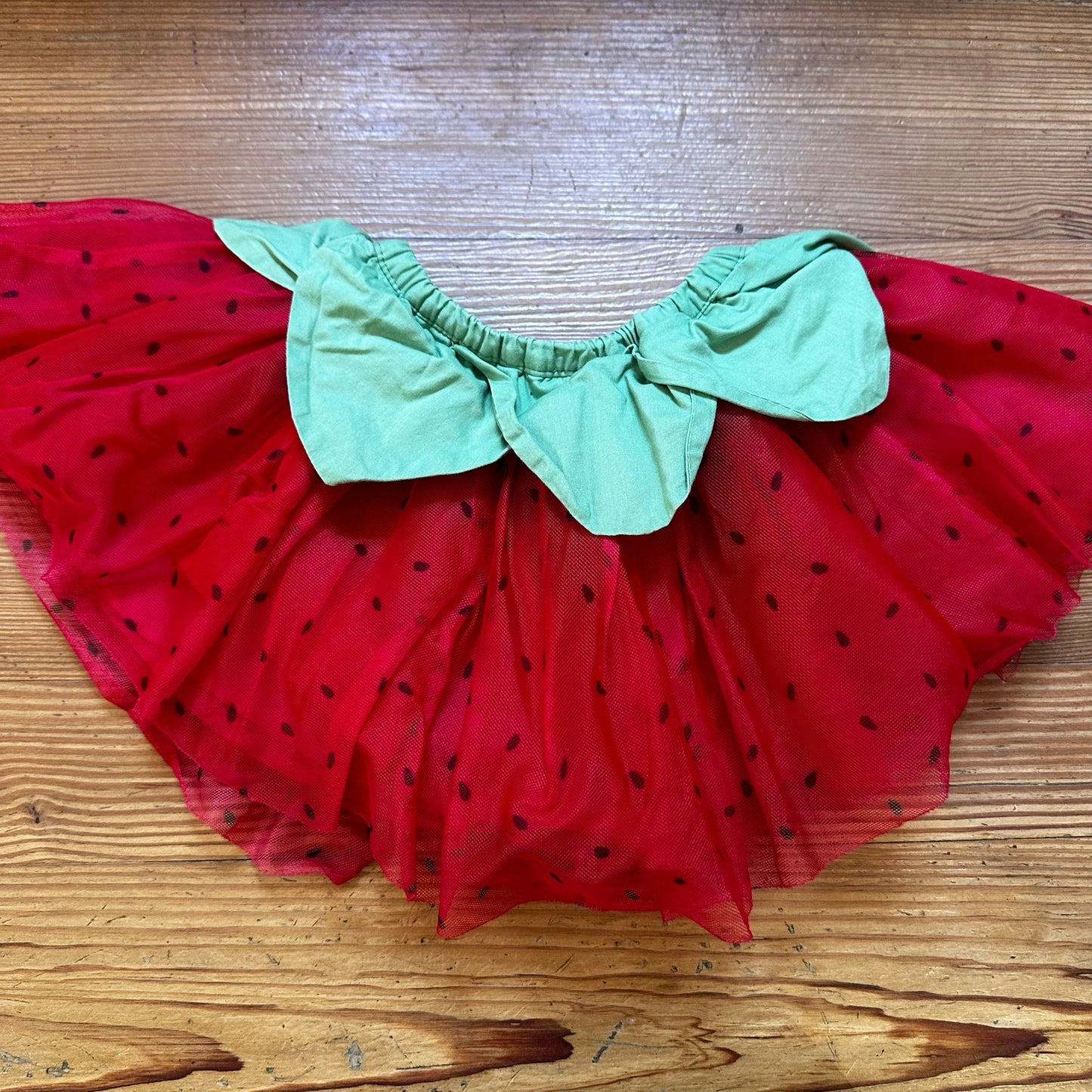 Gymboree red strawberry tulle elastic waistband skirt SIZE 2T