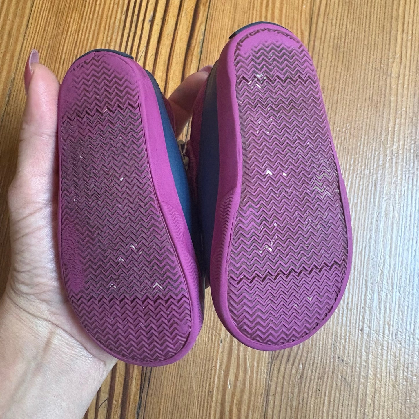 Sperry purple navy rubber sole toddler rain boots SIZE 4