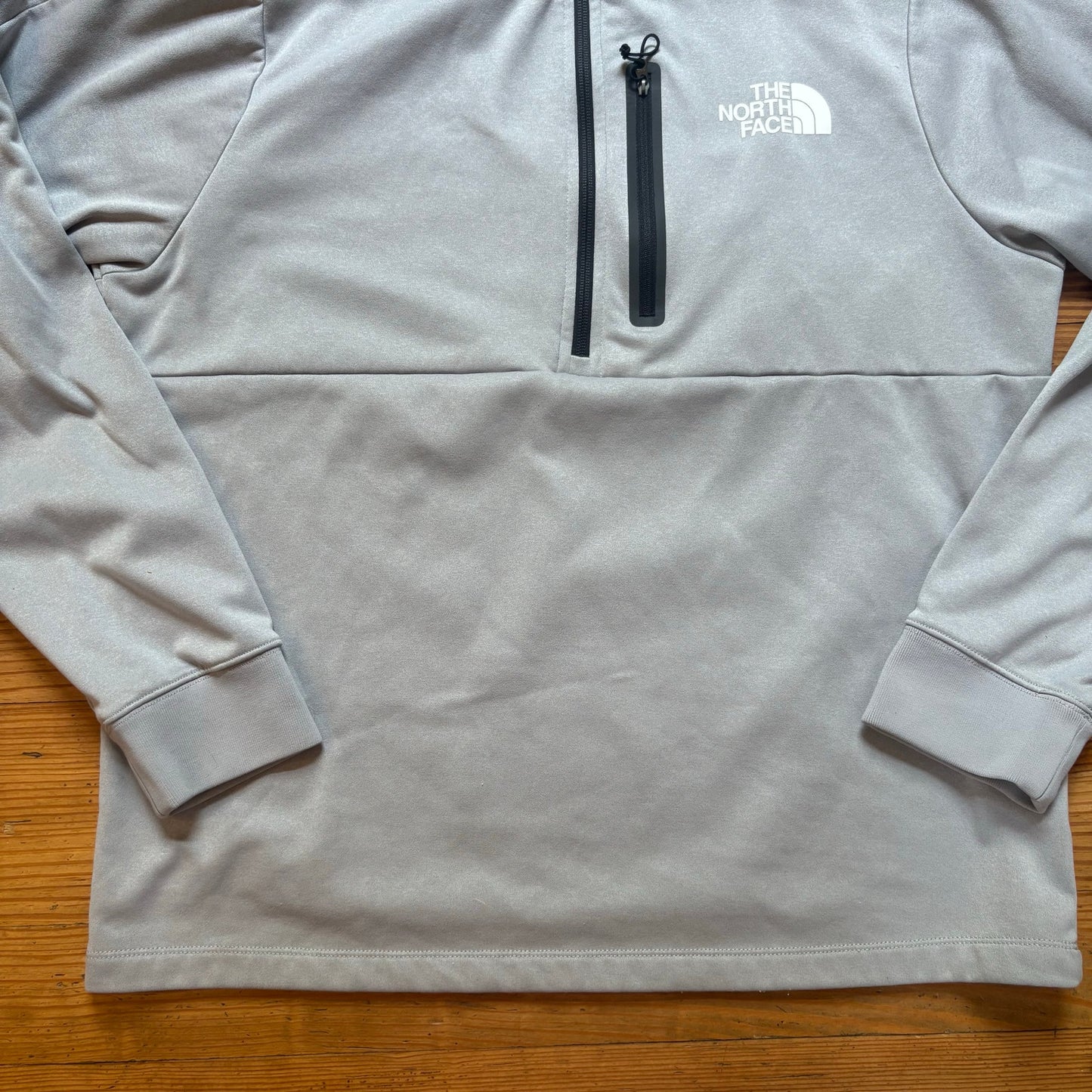The North Face gray quarter zip henley pullover mens sweater SIZE L