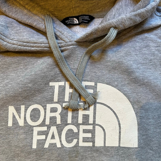 The North Face light gray white graphic hoodie sweatshirt SIZE M