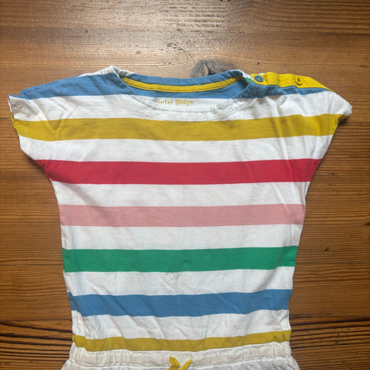 Mini Boden colorful striped short sleeve shorts romper SIZE 9