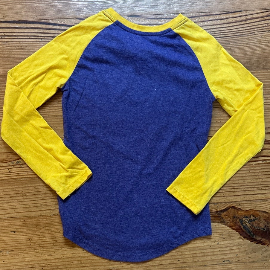 Colosseum Athletics LSU Tigers yellow purple long sleeve youth shirt SIZE M