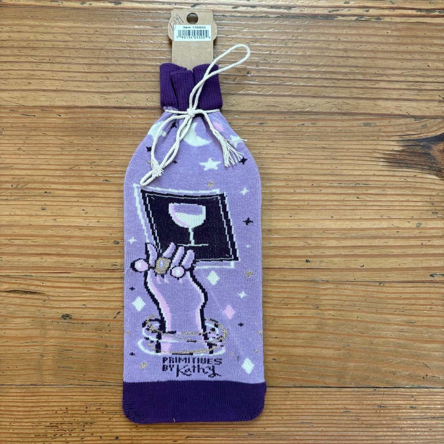 NWT purple fortune teller Wine in your Future wine bottle sock