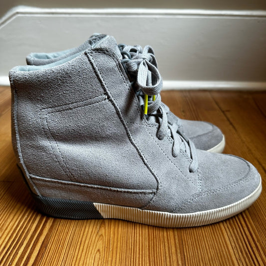 Sorel Out N About gray wedge high top sneaker SIZE 9.5
