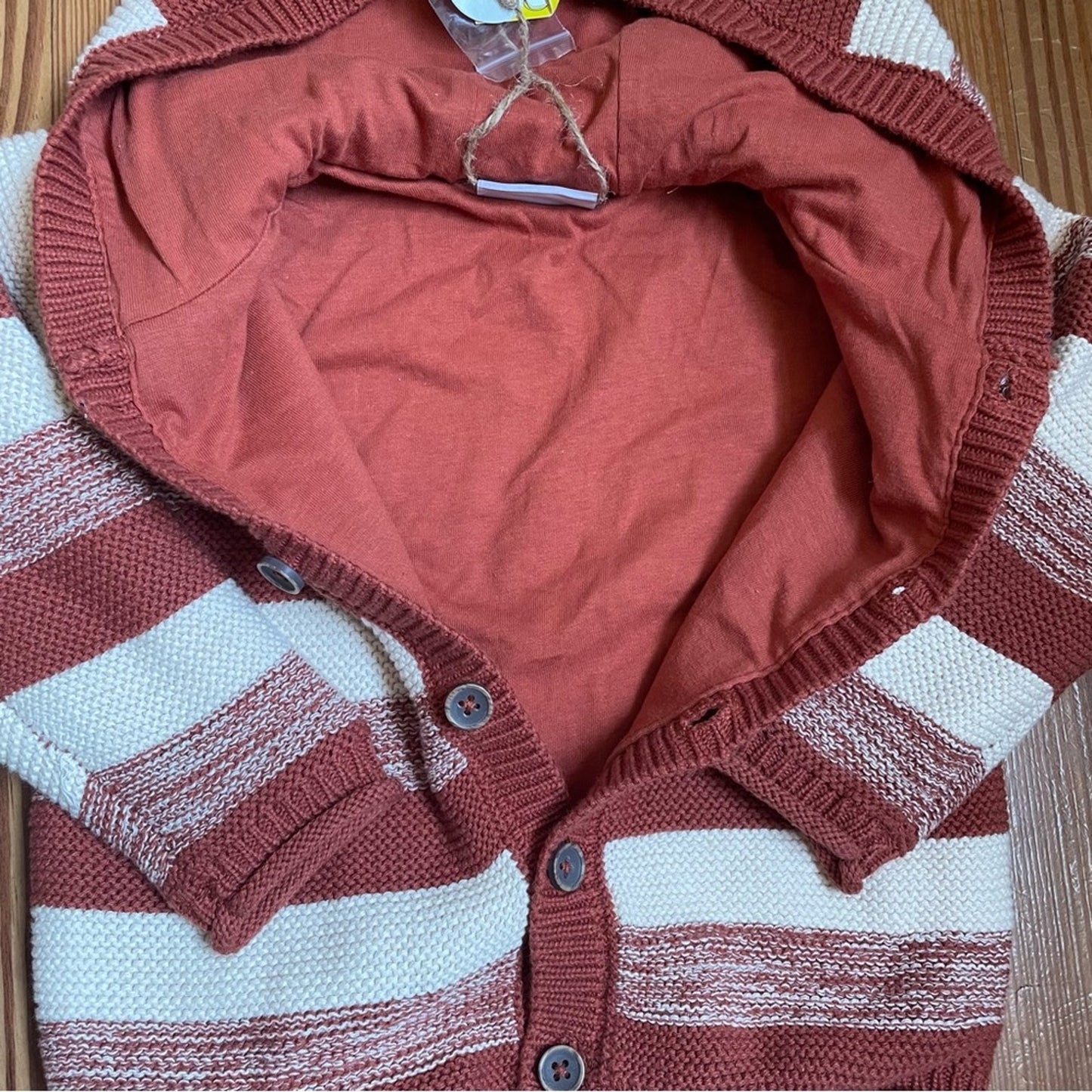 NWT lupilu organic knit lined striped long sleeve sweater SIZE 12-24M