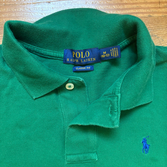 Polo Ralph Lauren green short sleeve classic fit polo boys shirt SIZE M