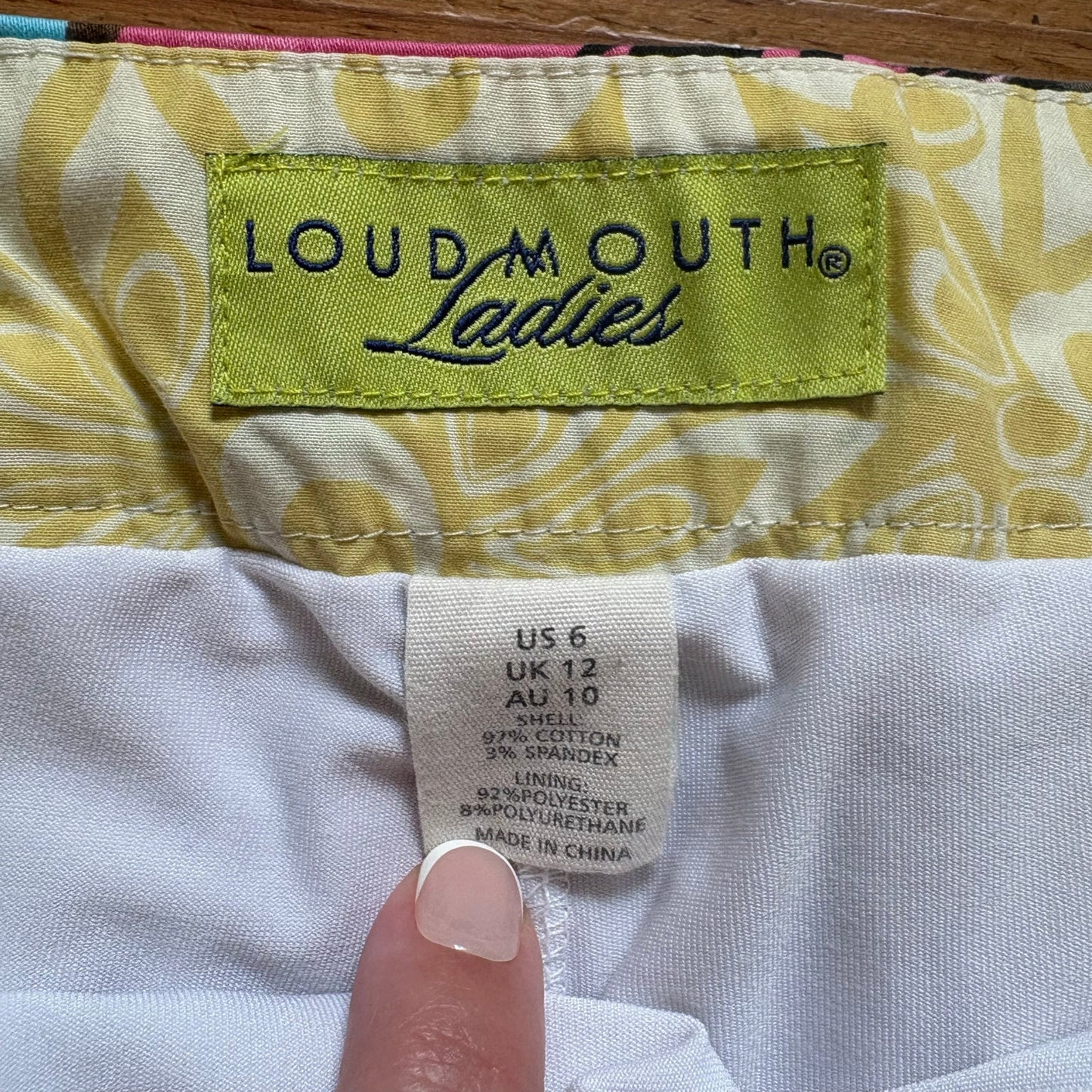 LoudMouth flamingo foliage womens golf skirt SIZE 6