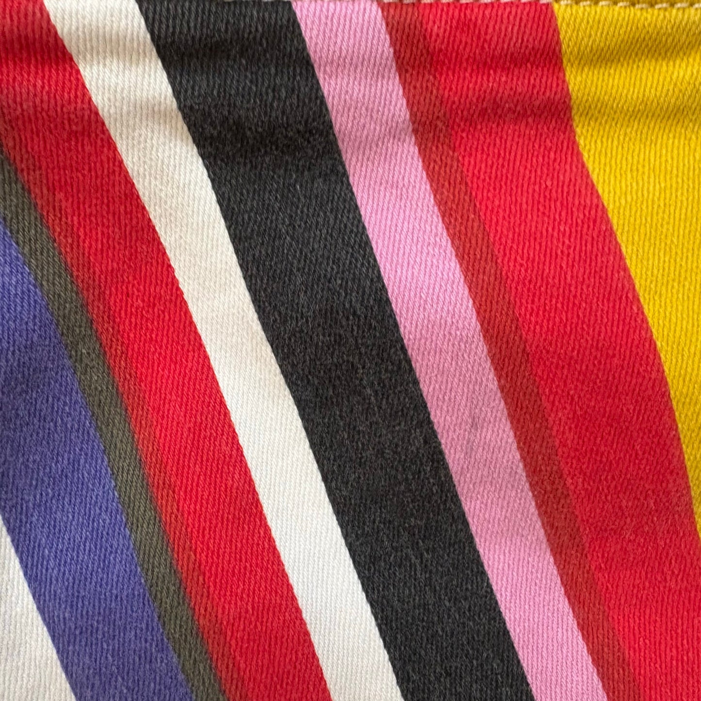 Express multicolor striped extra high waisted ruffle trim stretch shorts SIZE 8