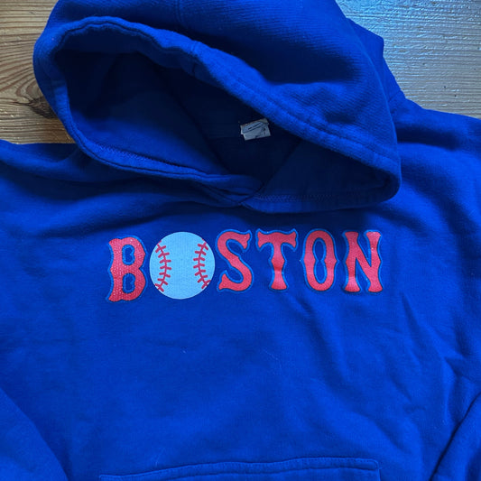 Smart Blanks Boston Red Socks blue logo hooded sweatshirt SIZE L