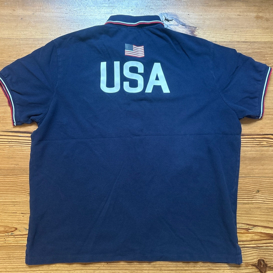 Polo Ralph Lauren USA blue short sleeve custom fit polo shirt SIZE XXL