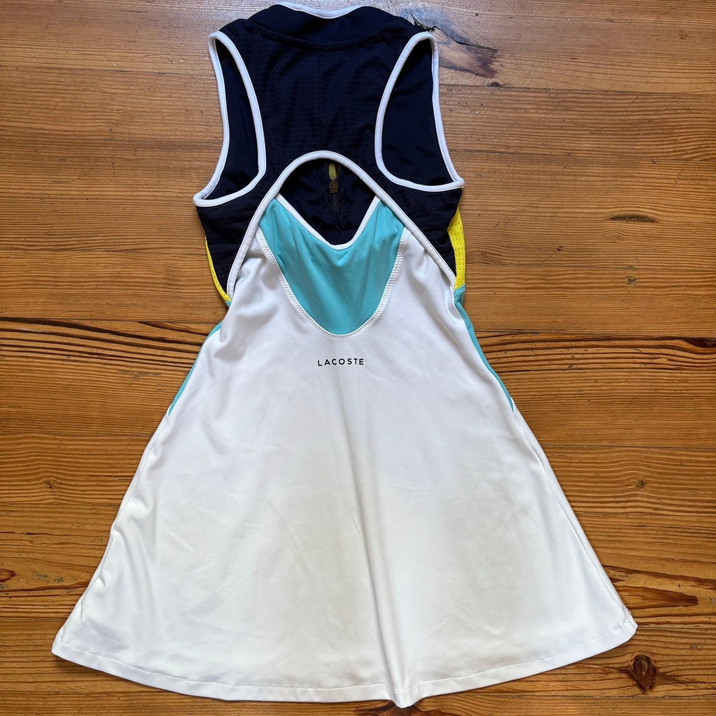 Lacoste Sport navy white color block sleeveless athletic dress SIZE 2