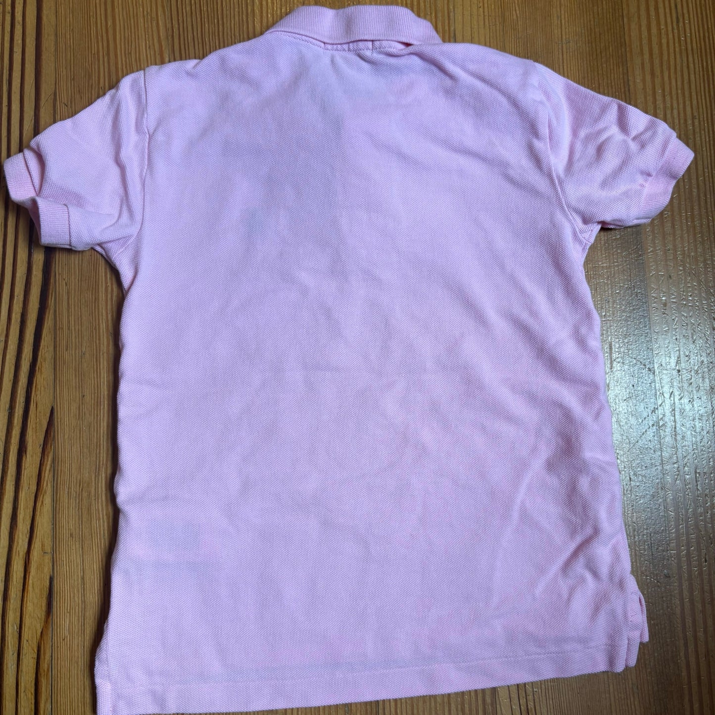 Polo Ralph Lauren pink navy pony short sleeve cotton polo shirt SIZE 6