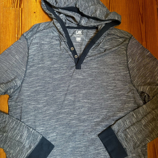 UK Style French Connection navy hooded long sleeve tee SIZE M