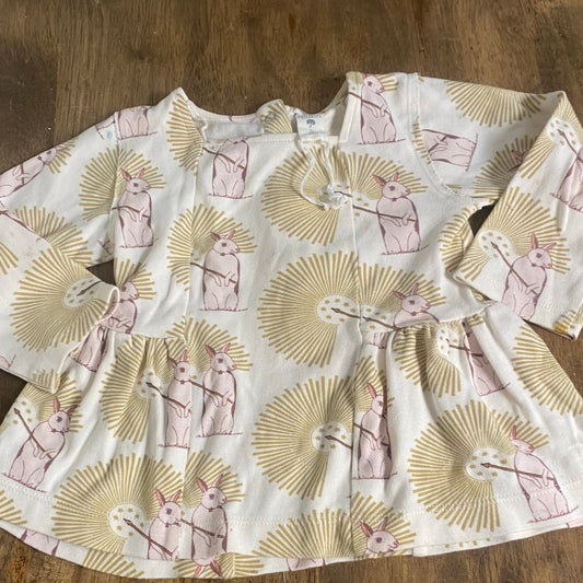 Kate Quinn white rabbit spring long sleeve pant organic set SIZE 2T