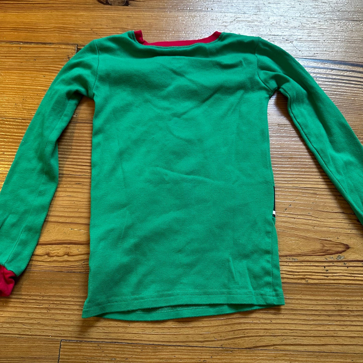 Children's Place green Christmas elf long sleeve shirt SIZE 5T