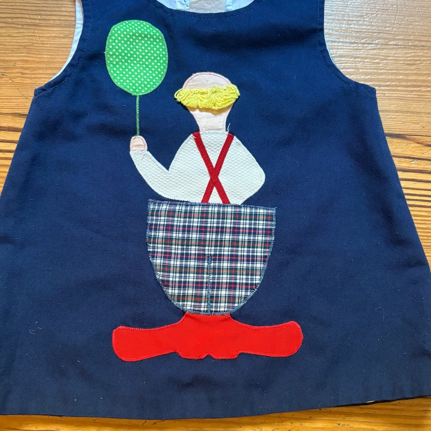 Funtasia! Too... 90s blue clown embroidered sleeveless shirt SIZE 2T