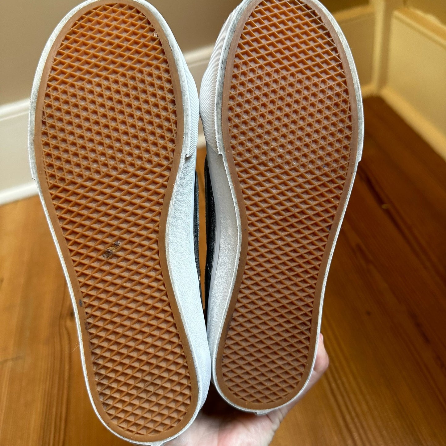 Vans silver high top lace up sneakers SIZE 5.5