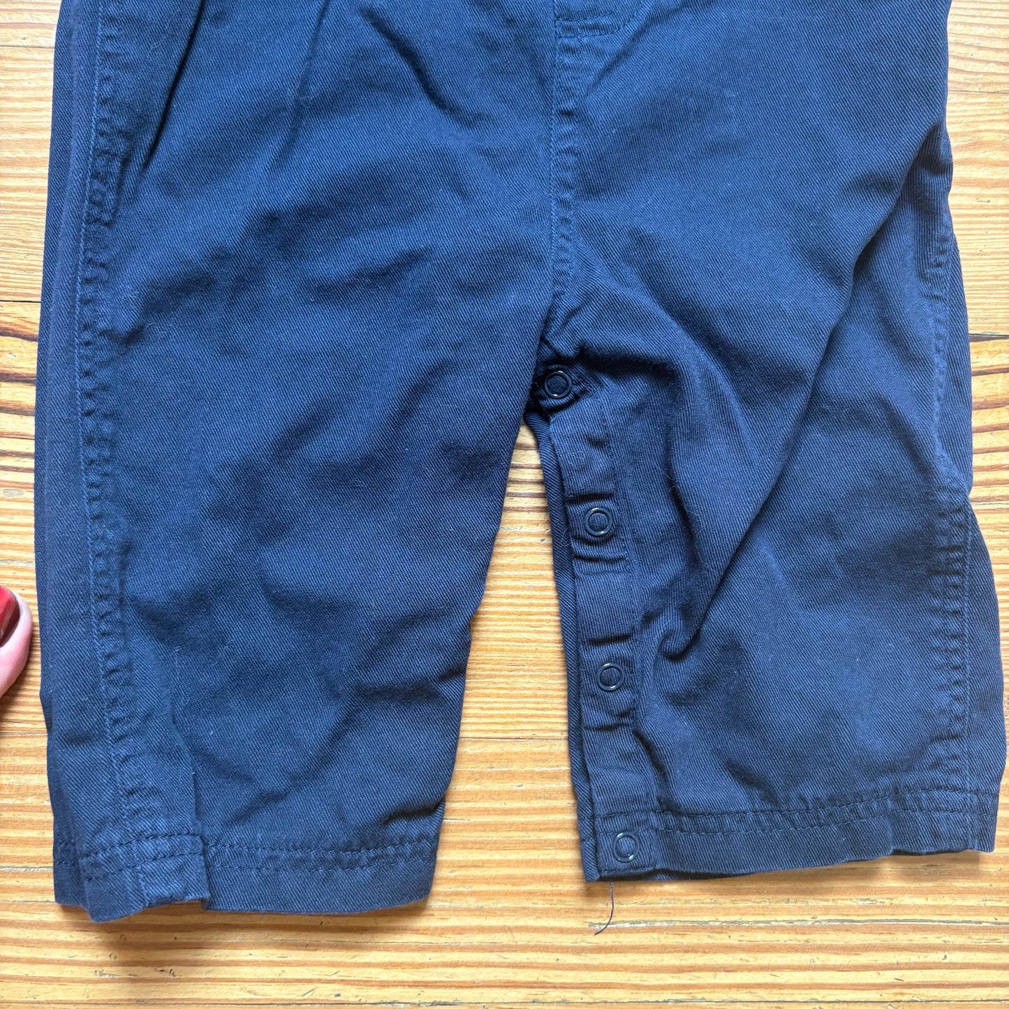 Toffee Apple dark blue dog sports truck cotton toddler overall pants SIZE 9M