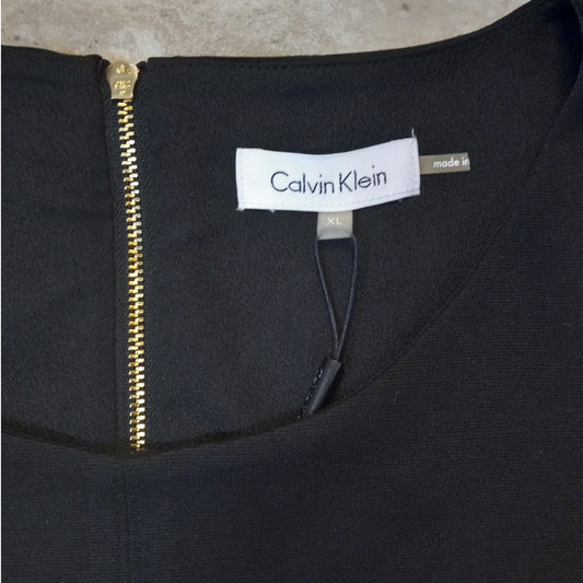 NWT Calvin Klein short sleeve zipper back shirt SIZE XL