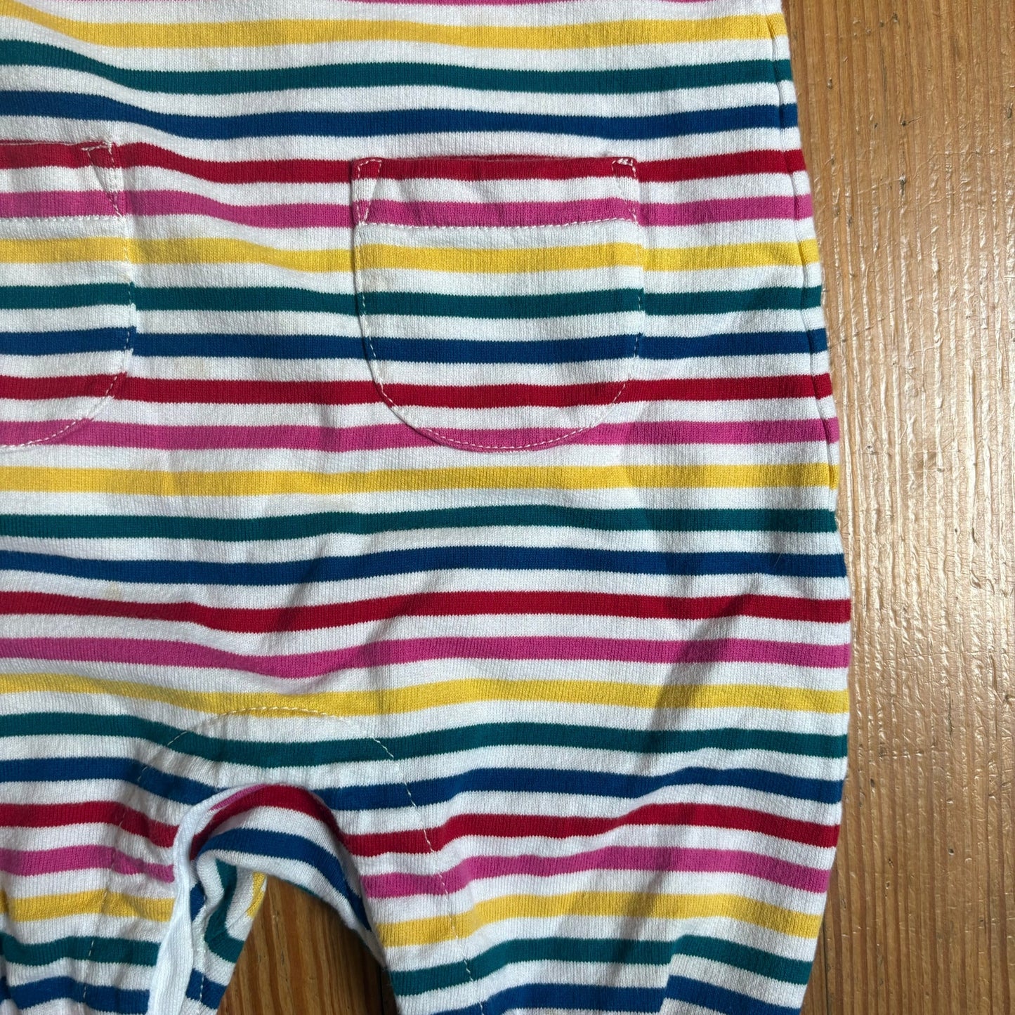 Hanna Andersson white colorful striped tank long pant one piece SIZE 12-18M