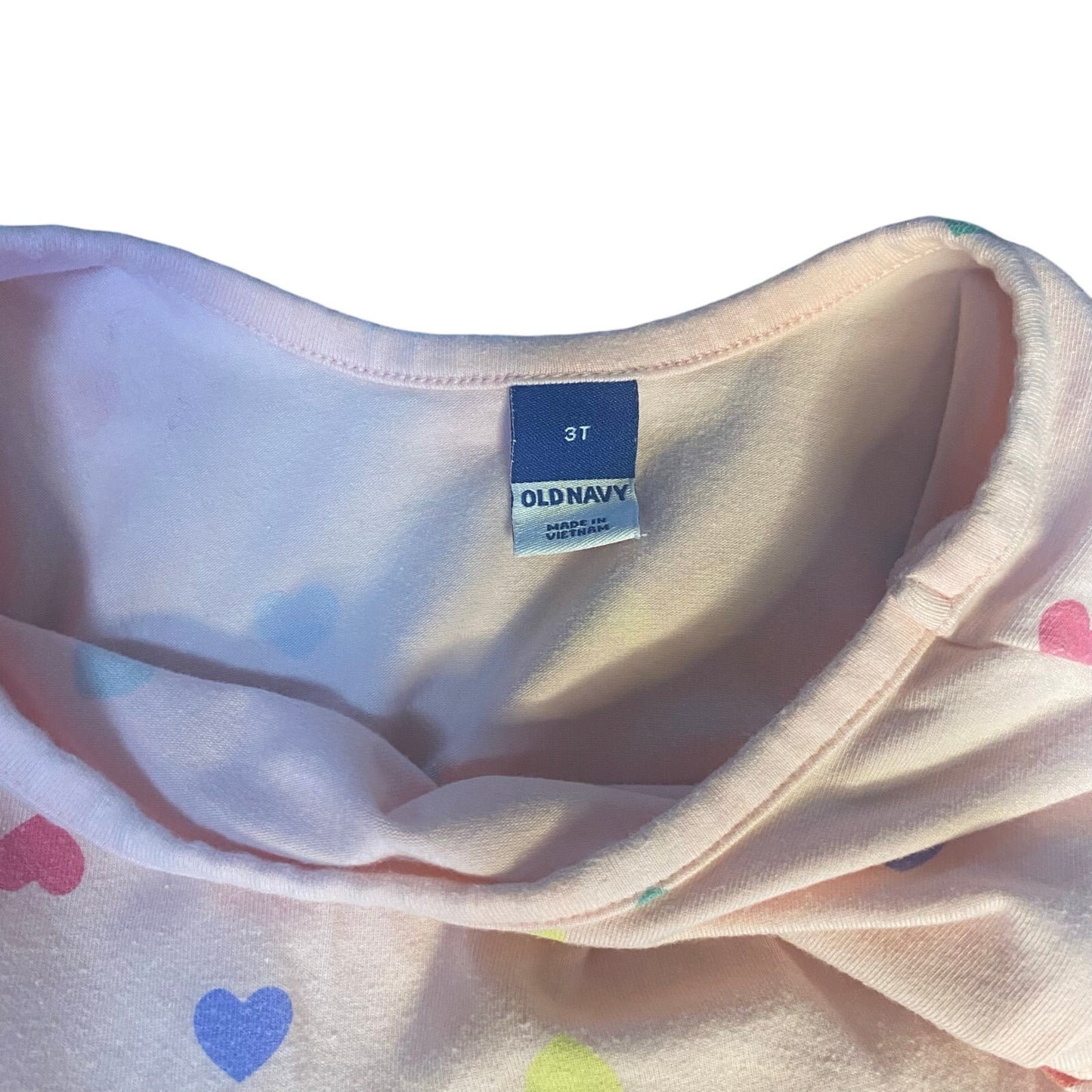 Old Navy blush pink pastel hearts tulle bottom toddler dress SIZE 3T