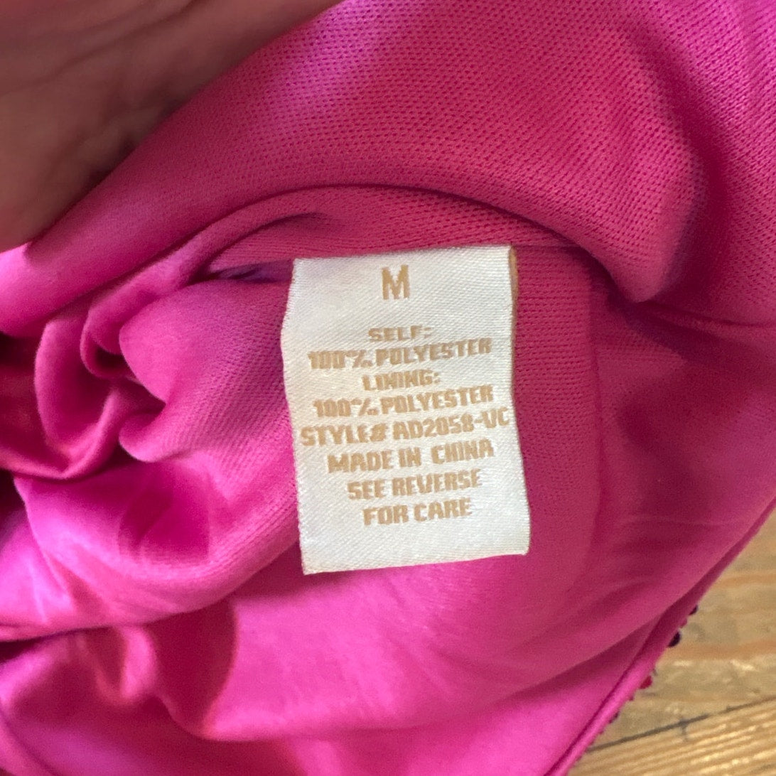 Flying Tomato hot pink sequin long puff sleeve dress SIZE M