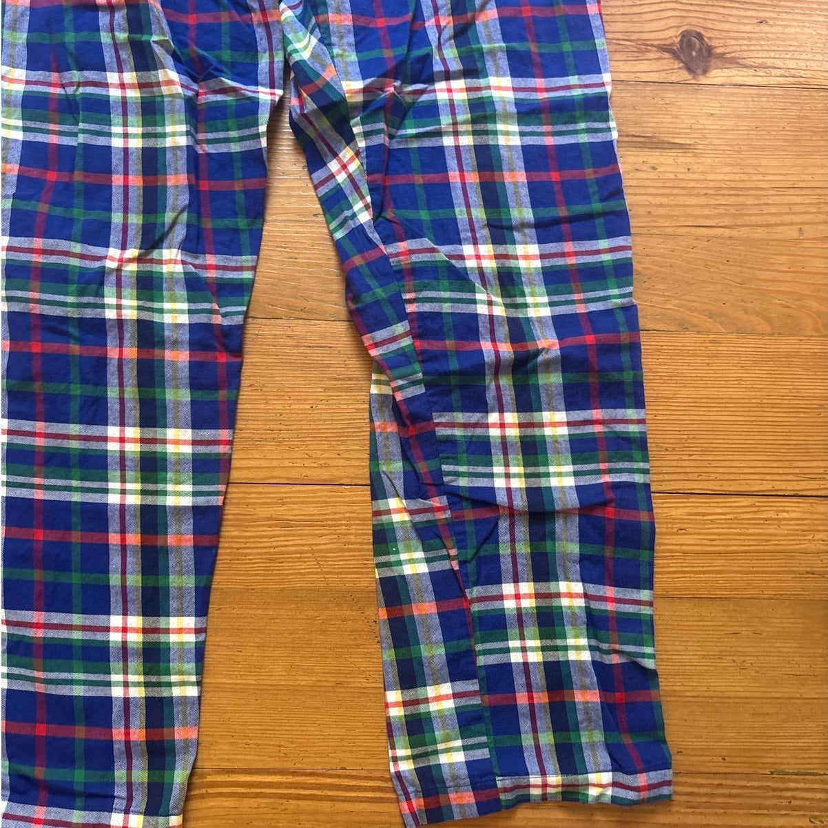 Polo Ralph Lauren blue red plaid elastic waistband mens pajama pants SIZE M