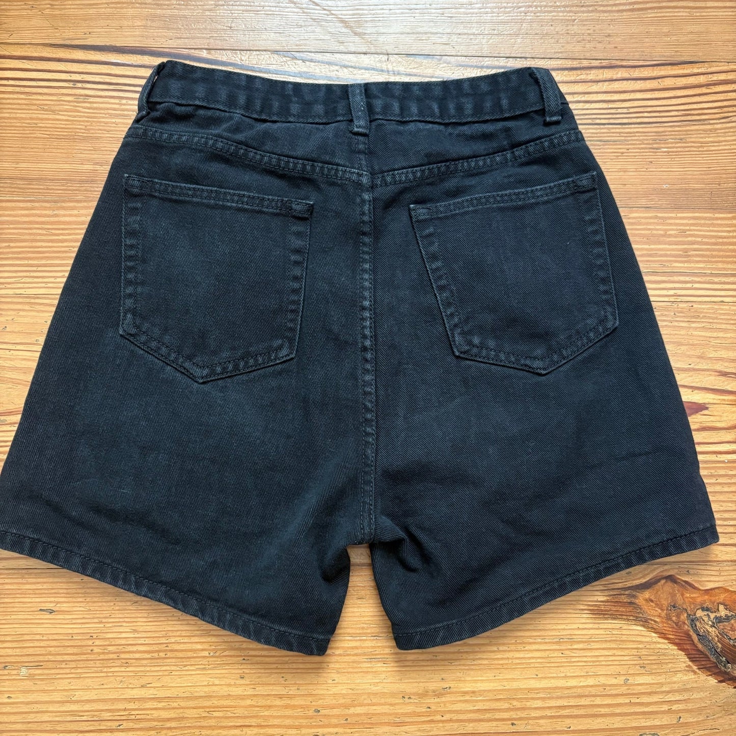Shein high waisted black dad jean shorts SIZE S