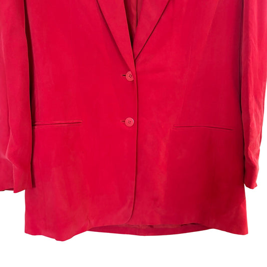 Chaus bright red silk womens blazer jacket SIZE 10