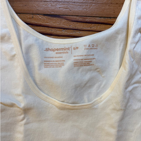 NWT Shapermint cream open bust shaper cami shirt SIZE S