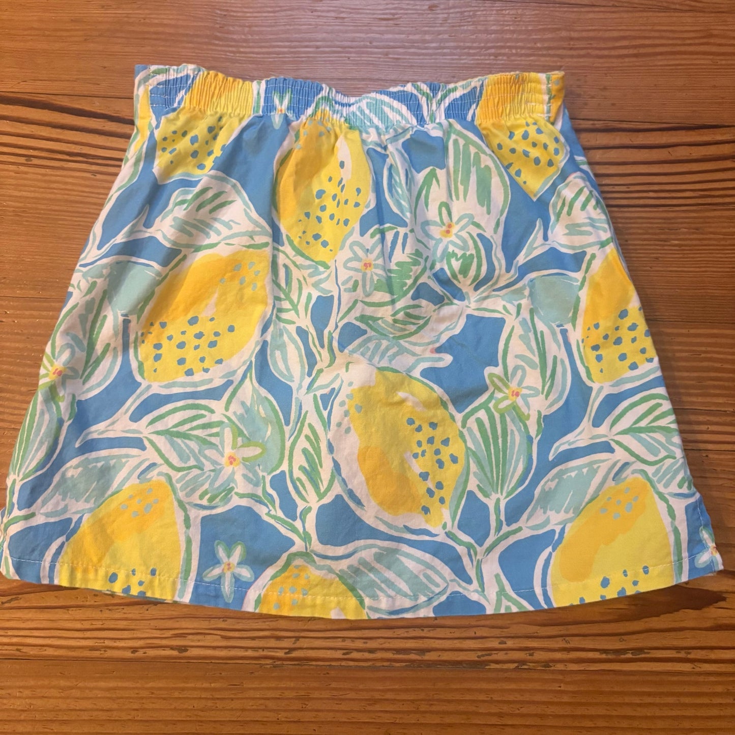 J. Bailey blue yellow lemon shorts girls mini skort SIZE 8
