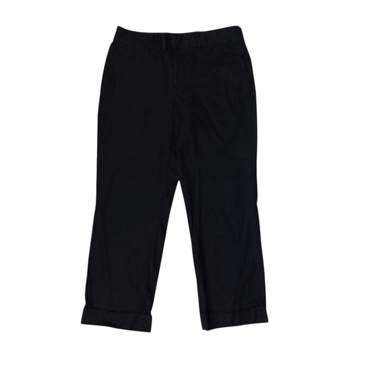Ralph Lauren black relaxed fit cuffed bottom cotton trouser SIZE 6