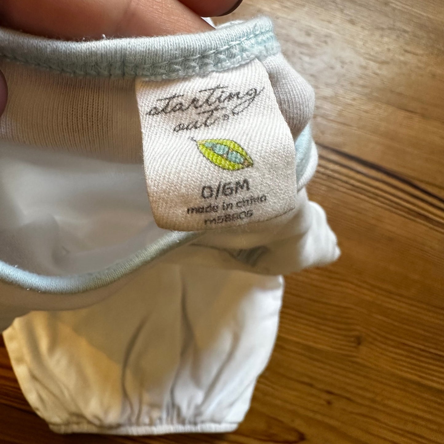 Starting Out white dog blocks embroidered sleep dress SIZE 0-6M