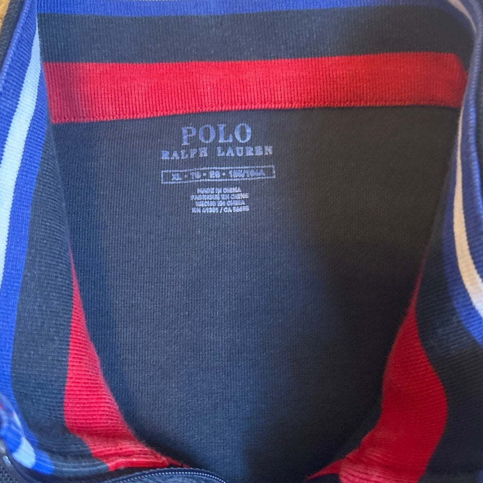Polo Ralph Lauren dark navy quarter zip pullover mens sweater SIZE XL