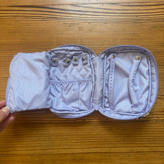 Vera Bradley ivory pink paisley jewelry travel case