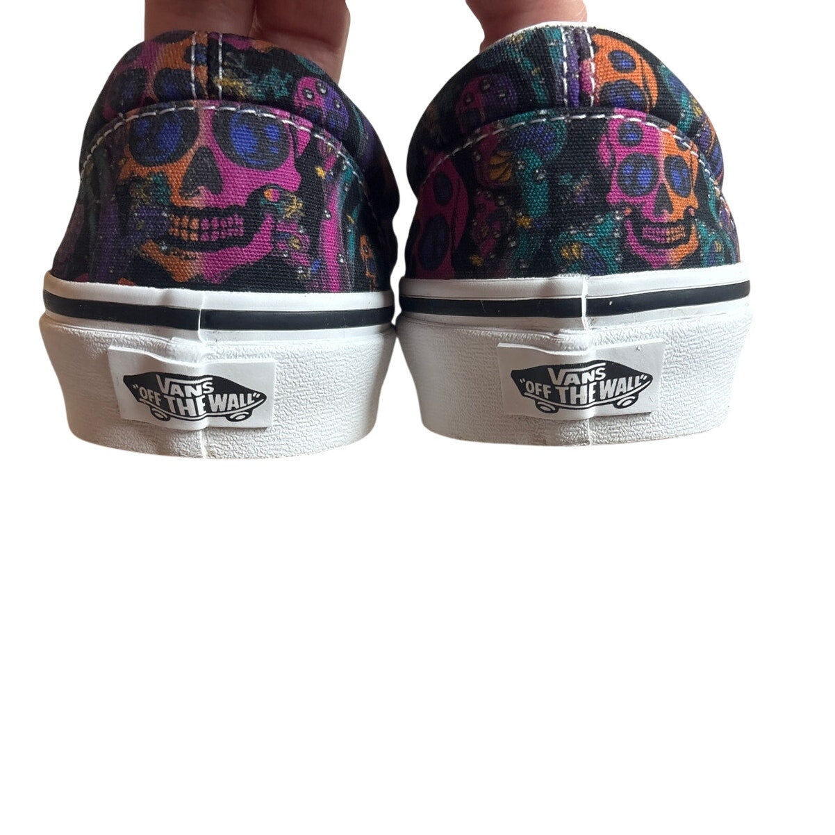 Vans Classic Trippy Drip slip on colorful skull unisex sneakers SIZE M9 W10.5
