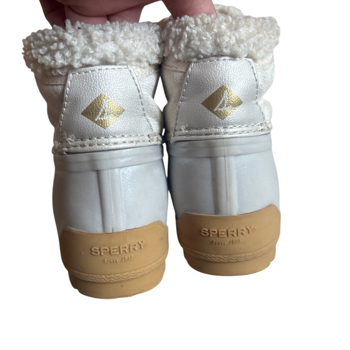 Sperry Saltwater alpine rubber sole faux fur youth duck rain boots SIZE 3M