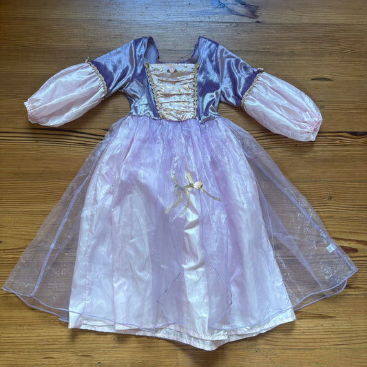 Disney Rupunzel purple pink velvet tulle floral princess dress SIZE 3-5