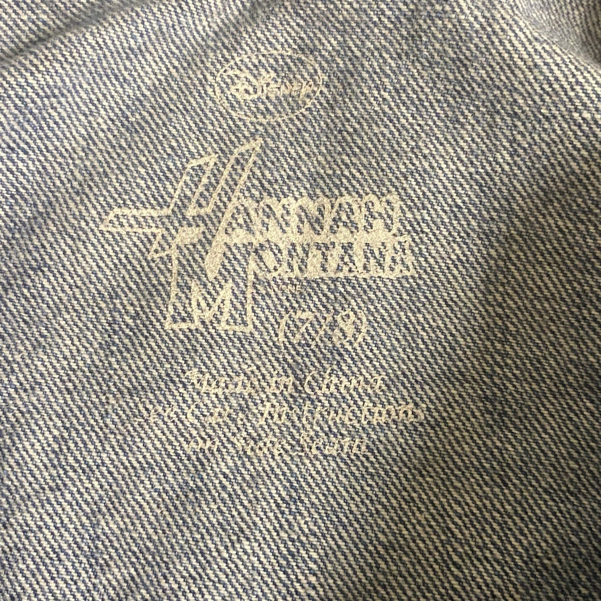 Hannah Montana y2k embroidered writing button jean jacket SIZE 7/8