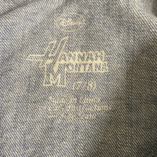 Hannah Montana y2k embroidered writing button jean jacket SIZE 7/8