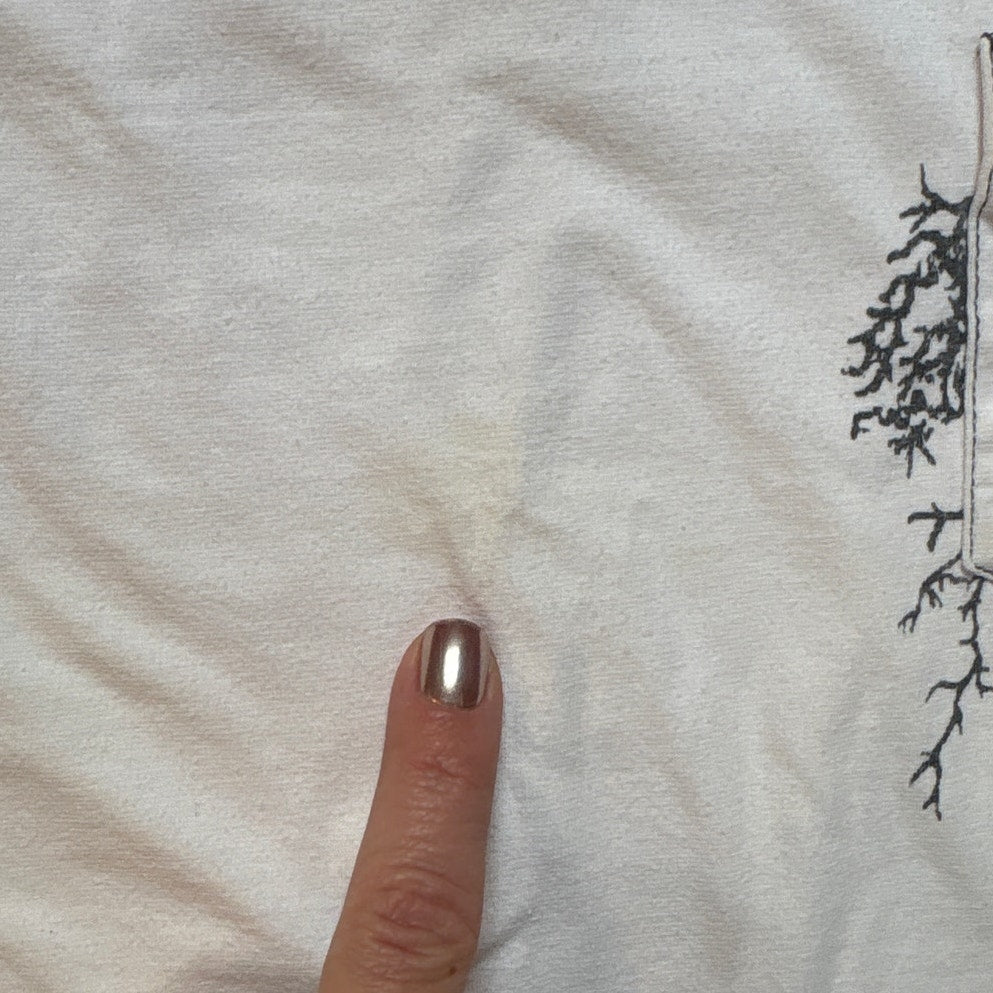 Kuhl white black tree dragonfly graphic short sleeve shirt SIZE XL