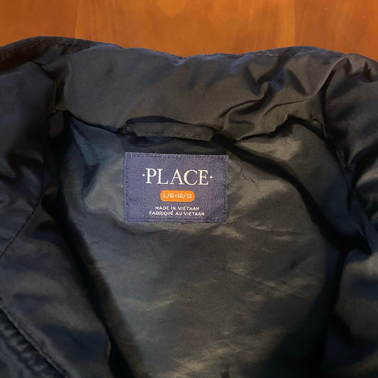 The Children's Place black puffer full zip high neck youth coat SIZE L