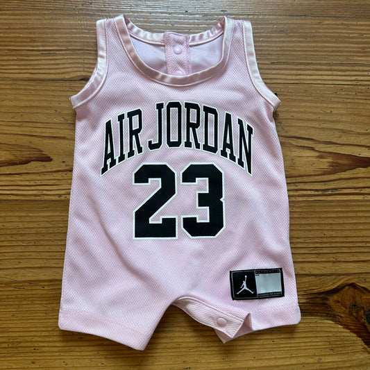 Jordan Air Jordan 23 pink graphic jersey romper one piece SIZE NB