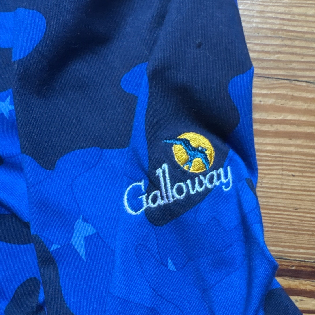 Polo Ralph Lauren Golf blue camo quarter zip polyester long sleeve shirt SIZE XL