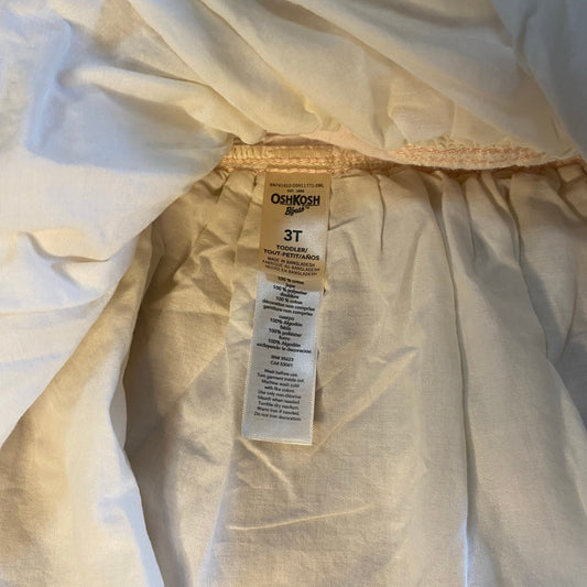 OshKosh B'gosh light pink white tutu unicorn adjustable overall skirt SIZE 3T