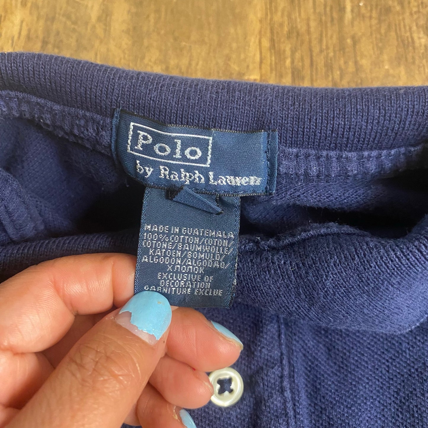 Polo Ralph Lauren blue green yellow large pony short sleeve polo shirt SIZE 5