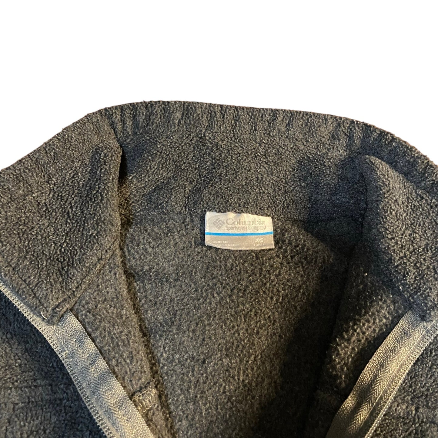 Columbia dark gray full zip boys fleece sweater SIZE XS